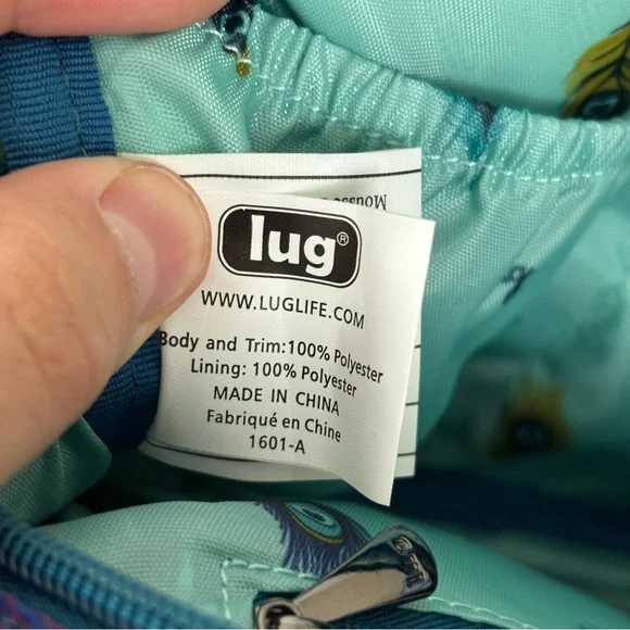 LUG Switch Convertible Crossbody Bag RFID NWT Peacock Print - Picture 12 of 13